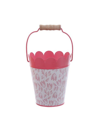 S25074 | Metal Spring Bucket w/Handle | 3 Asst