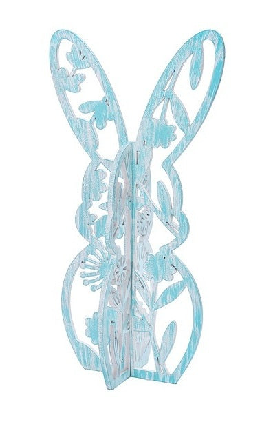 S25085-BL | METAL 3D CUTOUT RABBIT STAND | BLUE