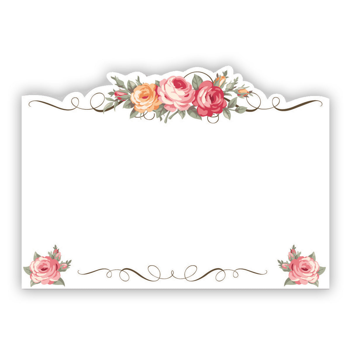 SP0564 | NO SENTIMENT | Antique Rose Trio on Top | 50Card/Pkg