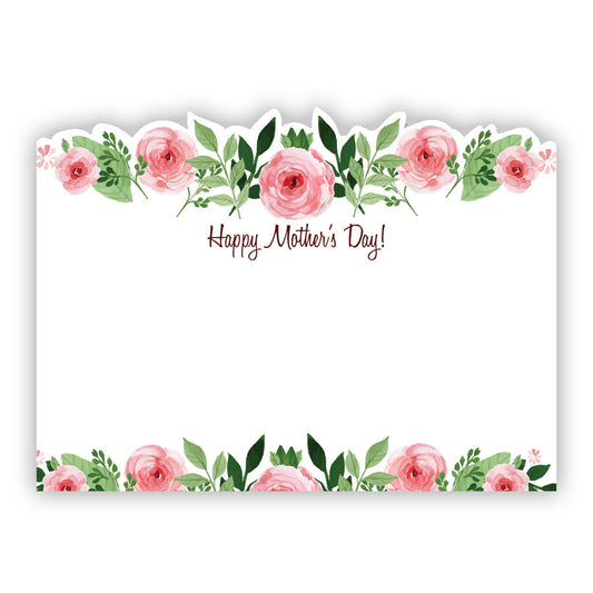 SP0574 | MOTHER'S DAY | "Happy Mother’s Day"-Watercolor pink roses | 50Cards/Pkg