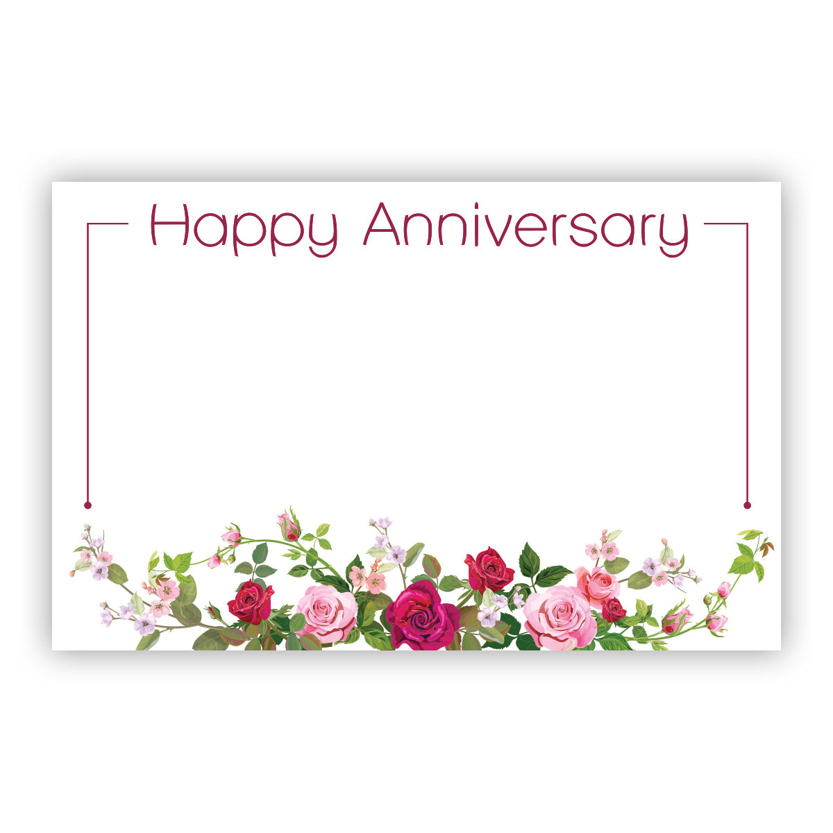 SP0622 | ANNIVERSARY | Happy Anniversary- Bouquet of spring roses | 50Card/Pkg