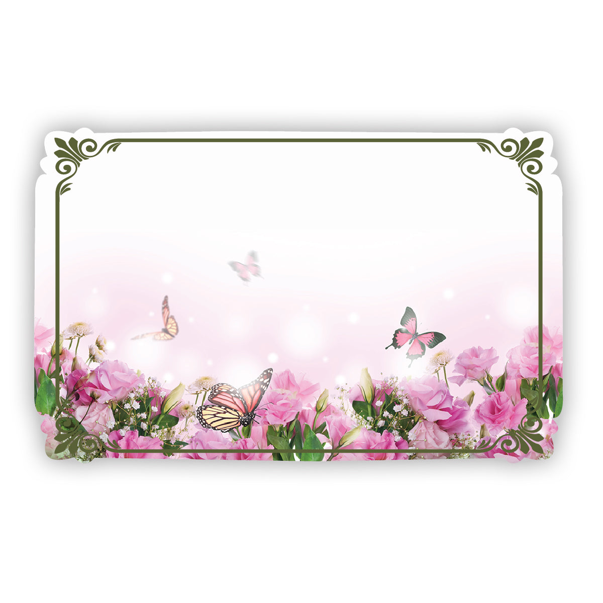 SP0625 | NO SENTIMENT | PURPLE/PINK W/BUTTERFLIES | 50Cards/Pkg
