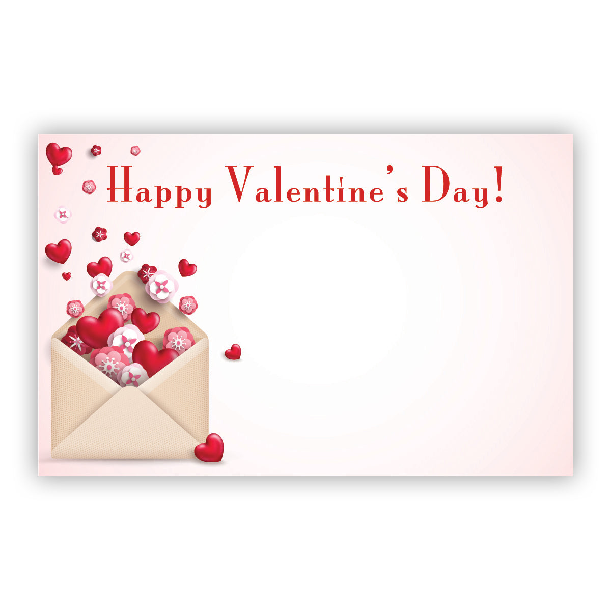 SP0628 | VALENTINES | "Happy Valentine's Day"- Envelope of Hearts | 50pk