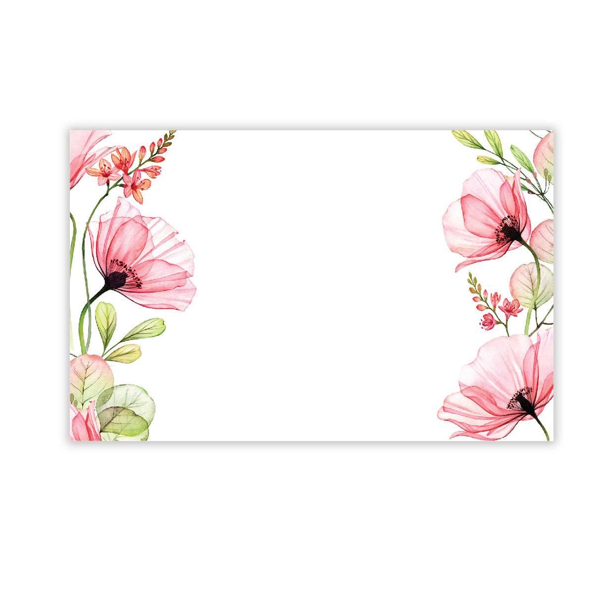 SP0656 | NO SENTIMENT | Translucent Pink Flowers | 50Cards/Pkg