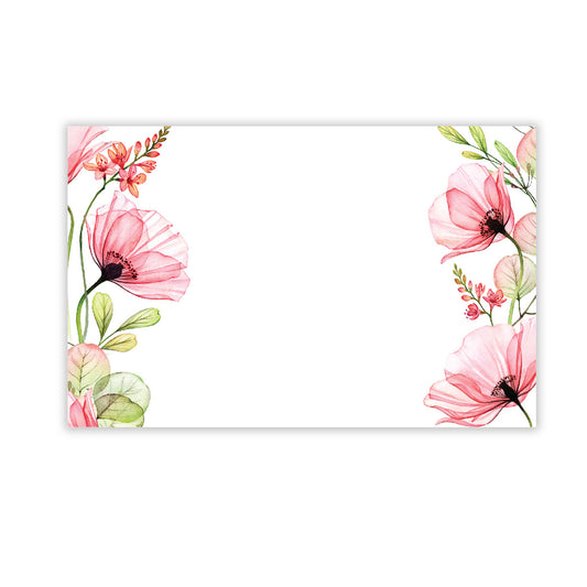SP0656 | NO SENTIMENT | Translucent Pink Flowers | 50Cards/Pkg