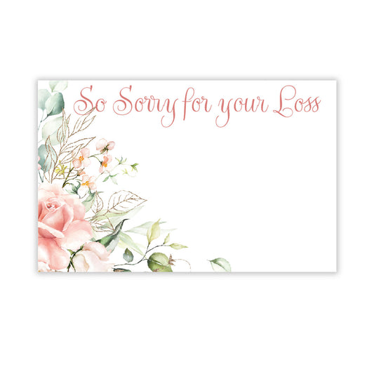 SP0664 | SYMPATHY | "So Sorry for your Loss" | 50Cards/Pkg