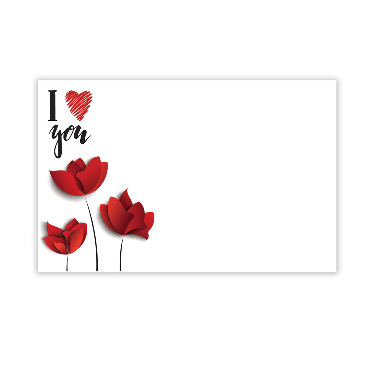 SP0671 | LOVE/VALENTINE'S |  "I Love You"- Paper Roses | 50Cards/Pkg