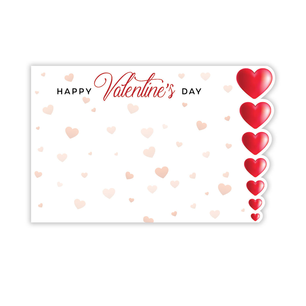 SP0681 | LOVE/VALENTINE'S | "Happy Valentine's Day" | Stack of Hearts | 50Cards/Pkg