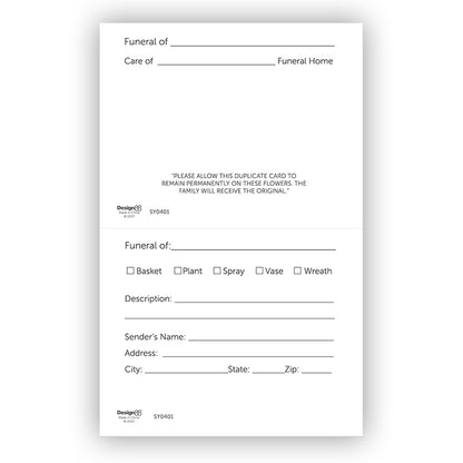 SY0401 | SYMPATHY | “With Deepest Sympathy” | 50Cards/Pkg