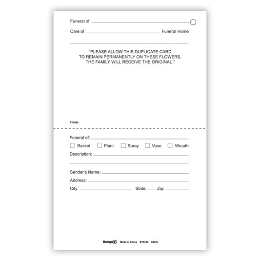 SY0402 | SYMPATHY | “With Deepest Sympathy”- Floral Bottom | 50Cards/Pkg