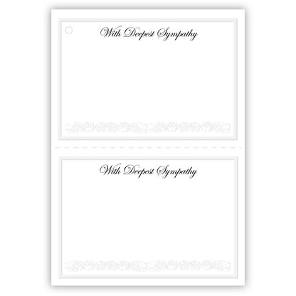 SY0402 | SYMPATHY | “With Deepest Sympathy”- Floral Bottom | 50Cards/Pkg