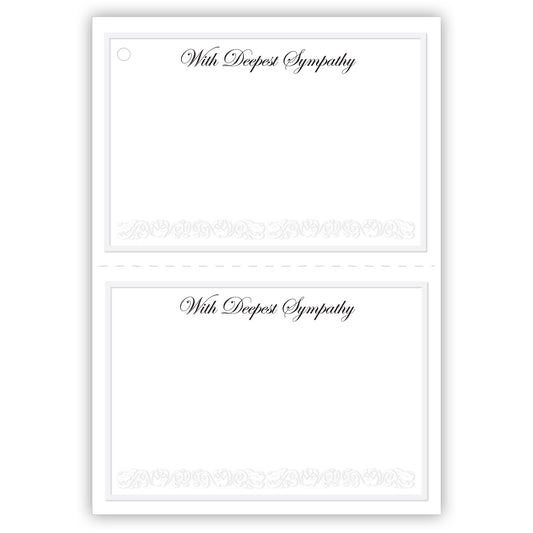 SY0402 | SYMPATHY | “With Deepest Sympathy”- Floral Bottom | 50Cards/Pkg