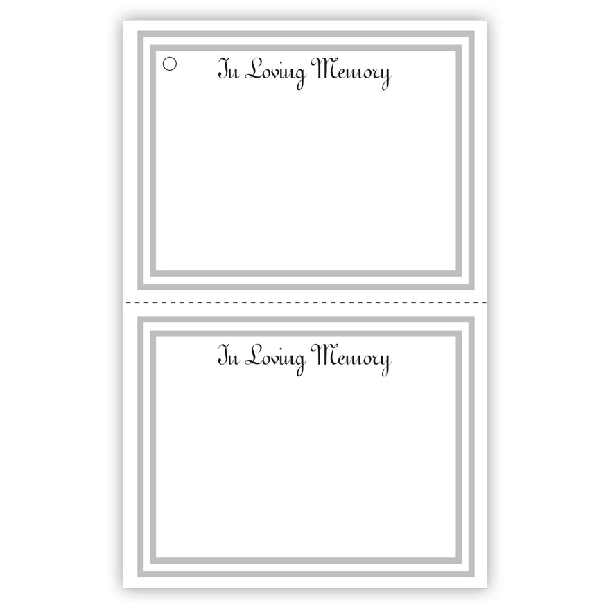 SY0403 | SYMPATHY | "In Loving Memory"- Duplicate Folding Card | 50Card/Pkg