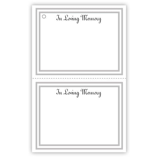SY0403 | SYMPATHY | "In Loving Memory"- Duplicate Folding Card | 50Card/Pkg