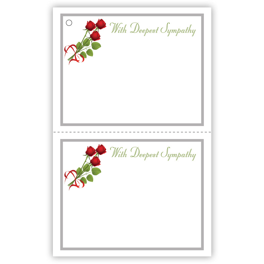 SY0404 | SYMPATHY | "With Deepest Sympathy"- Rose | 50Card/Pkg