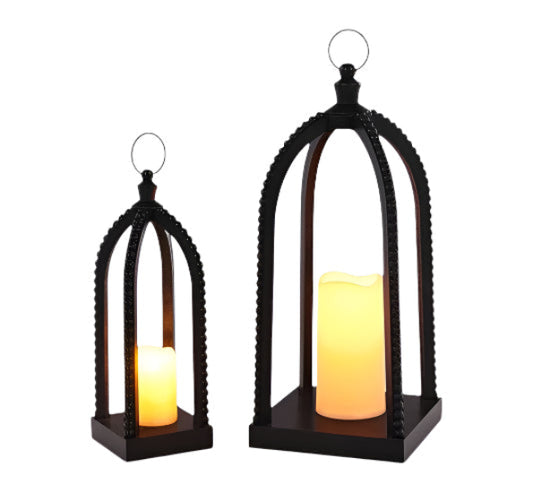 E25522 | BLACK BEAD TERRARIUM W/RING | 2PCS/SET