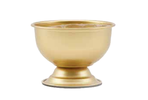 8981GO | Metal Urn Round | Gold