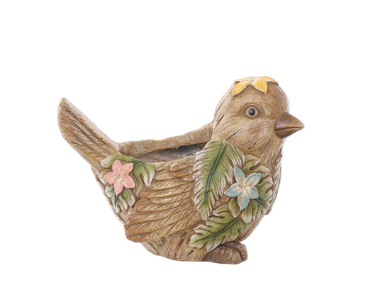 T25227 | MGO Flower/Leaf Bird Container