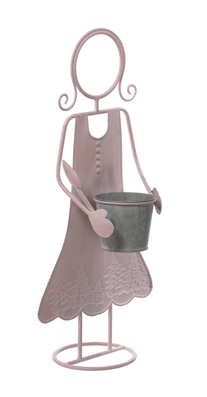 T26074 | Metal Couple w/Pot | Pink/Blue | 2 Asst - A&B Wholesale Market Inc