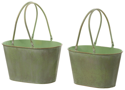 T26347 | METAL GARDEN BUCKETS | 2PCS/SET