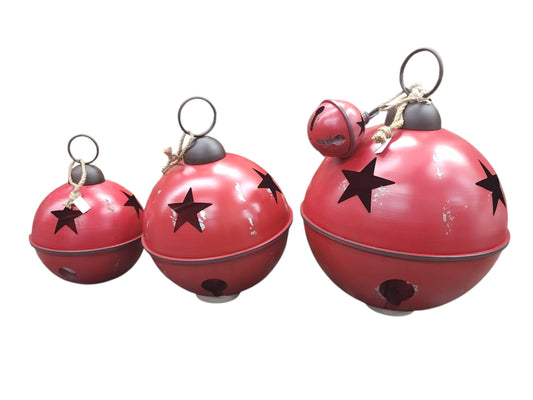 X20002 | Giant Metal Red Bell | 4pcs/Set