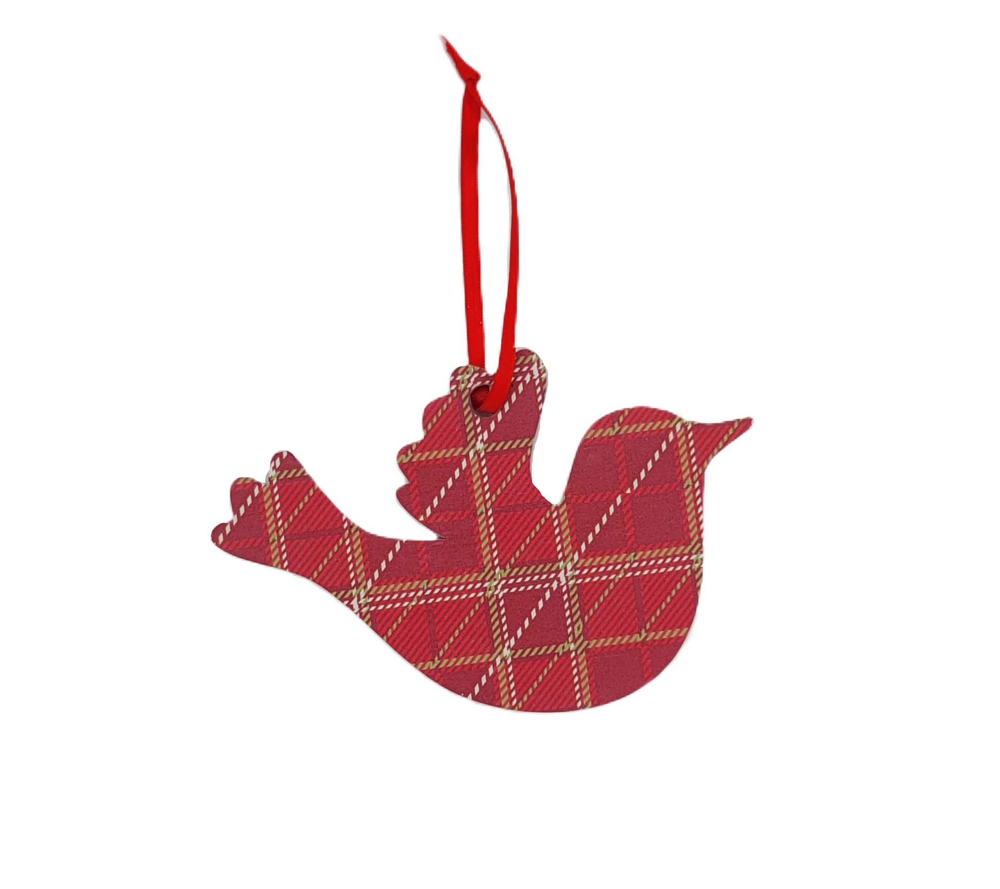 Holiday Plaid Shape Ornaments - A&B Wholesale Market Inc