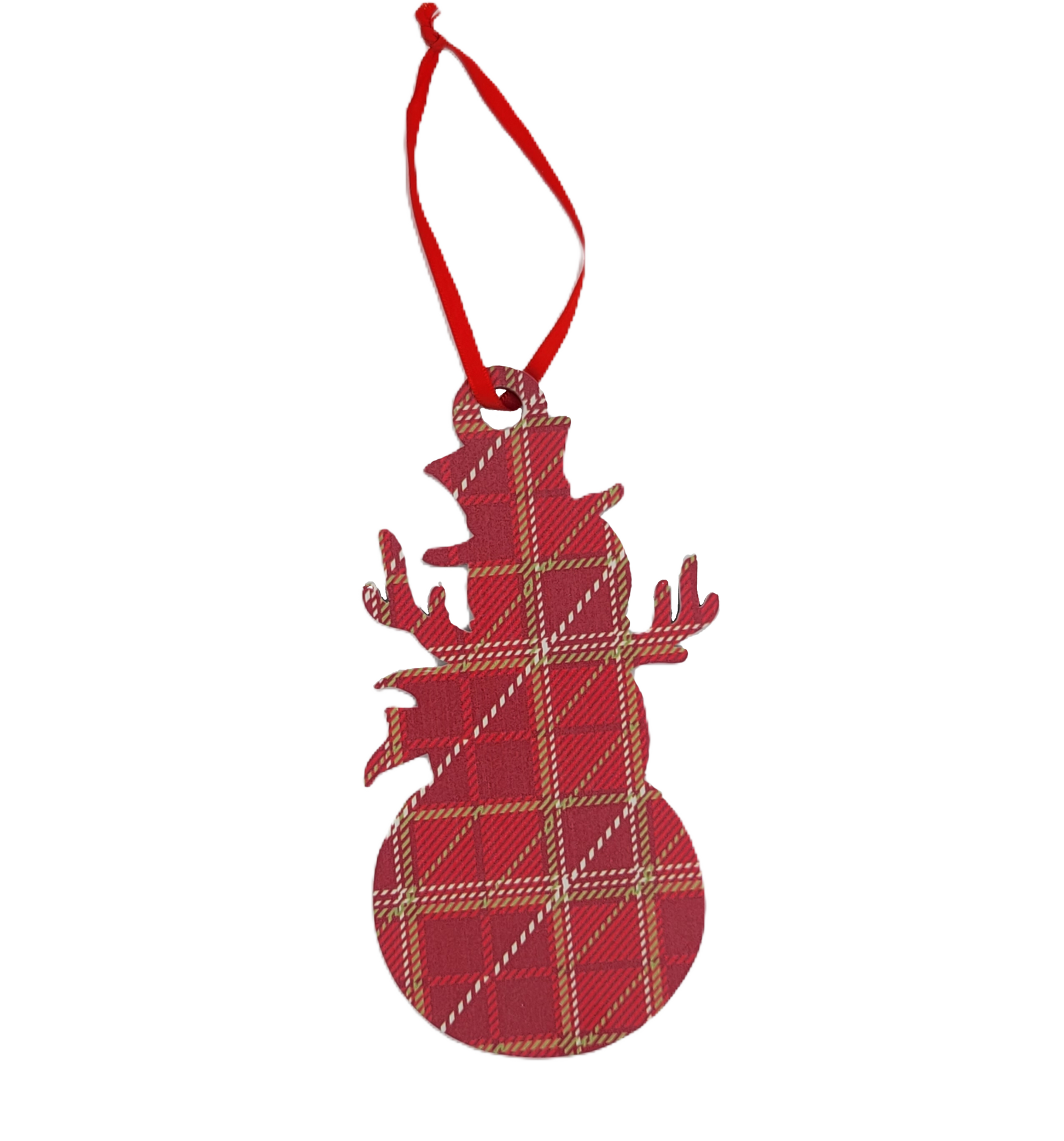 Holiday Plaid Shape Ornaments - A&B Wholesale Market Inc