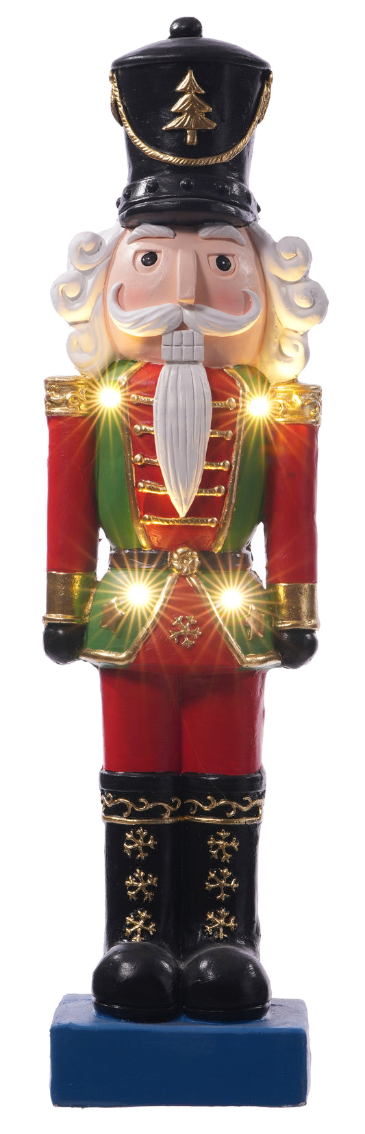 X25729 | Large MGO Red/Green Nutcracker Glow Stand