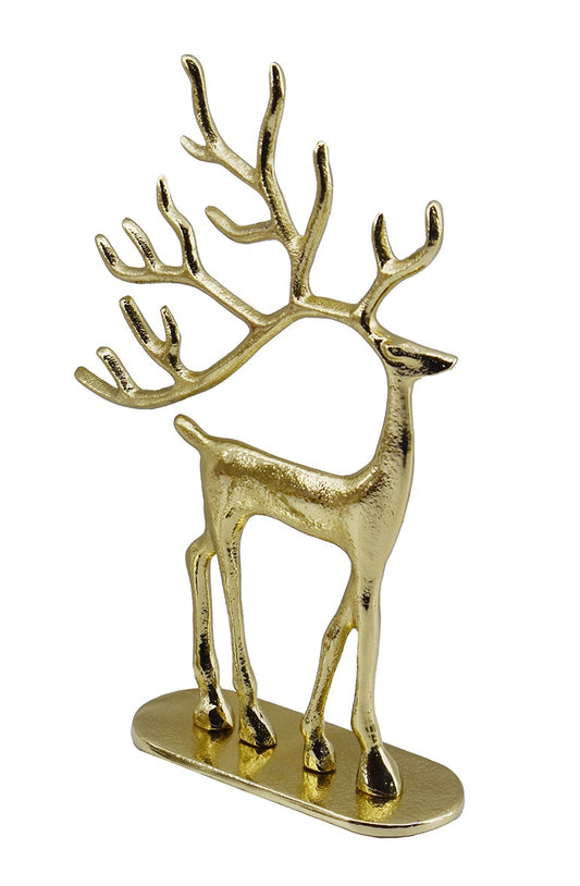 X26098 | Large Metal Gold Deer