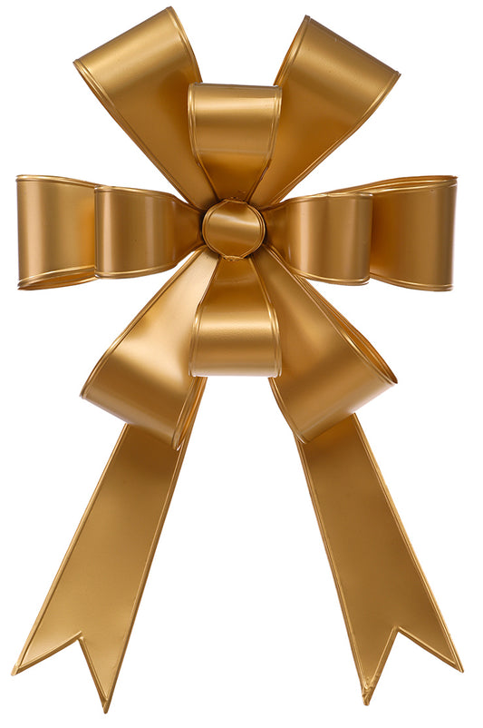 X26517 | Giant Metal Gold Bow Wall