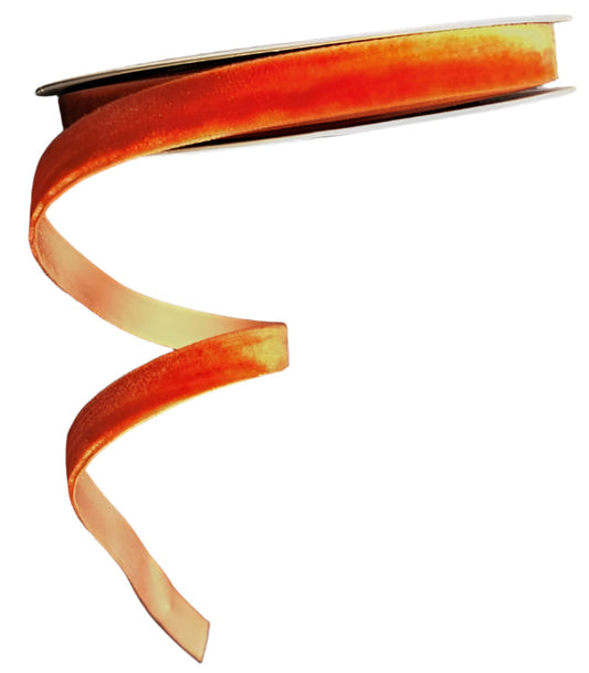 X950701-47 | 3/8" | WOVEN VINTAGE VELVET | RUST | 10YD