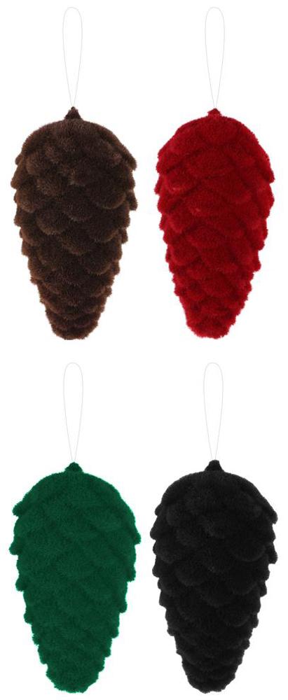 XD133198 | 7"H x 4"L | Flocked Pinecone