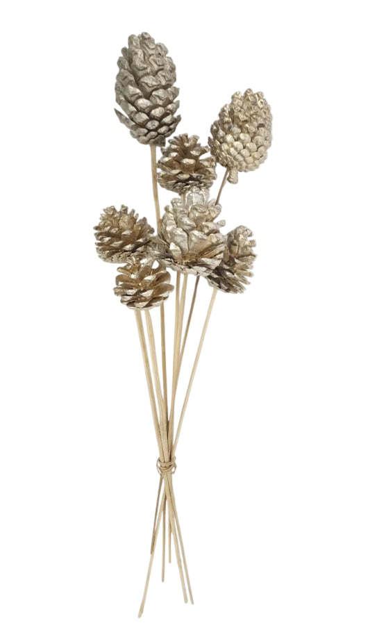 XD141533 | 21"L | Blue Pine Pinecone Bundle x7 | Champagne