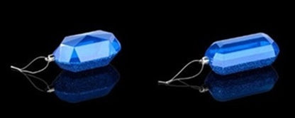 XJ552325  5.25"L Laser GLITTER Gem Ornament Royal Blue