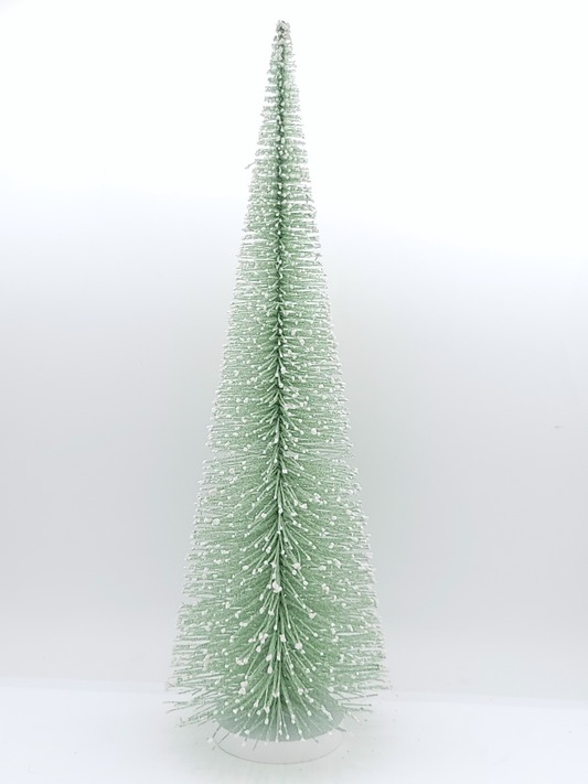 XT853843 18"H GLITTER BOTTLE BRUSH TREE/SNOW TIPS