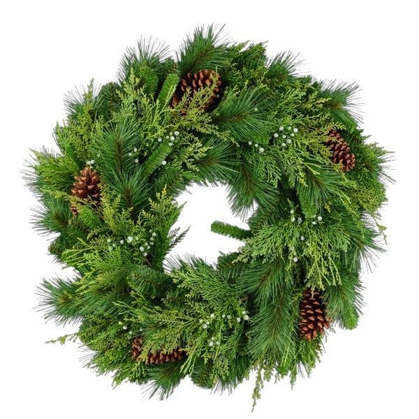 XX8699  30"Dia Deep Woods Mixed Pine Wreath