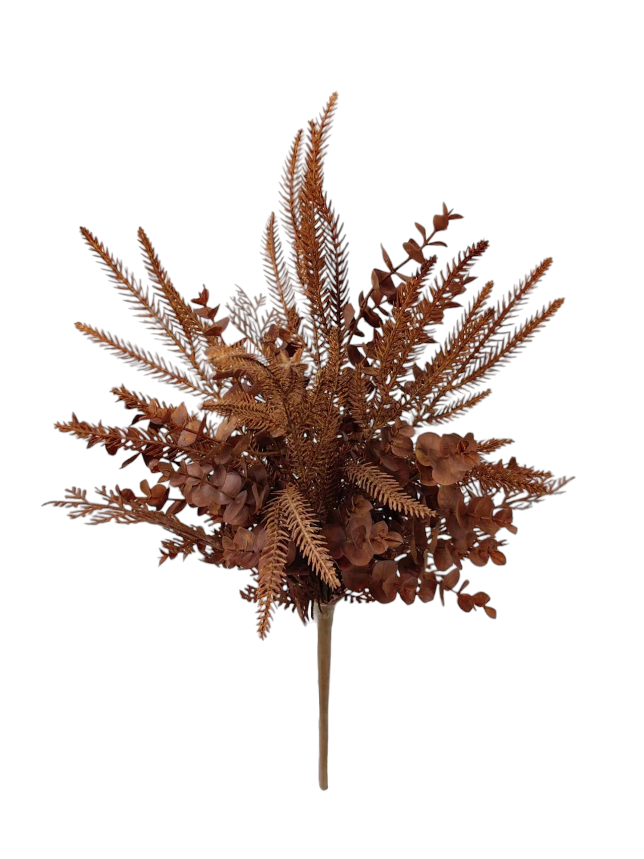 A&B Wholesale Market Inc 22-inch brown artificial mixed leaf and berry bush for seasonal home decor