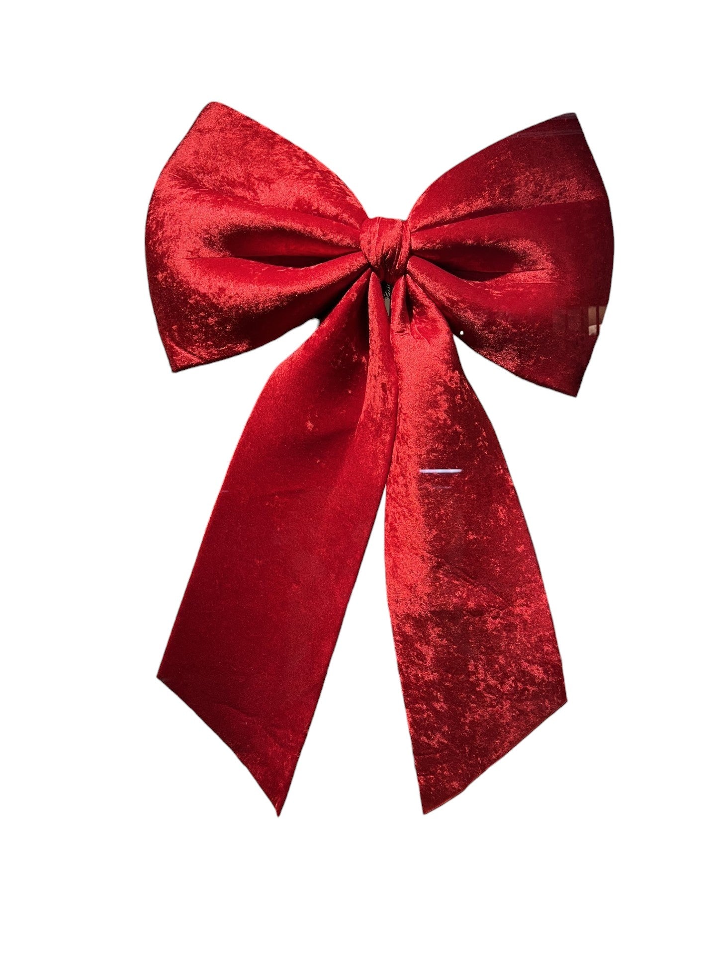A&B Wholesale Market Inc 32 by 47 inch red velvet 3D hanging bow for holiday and event decoration