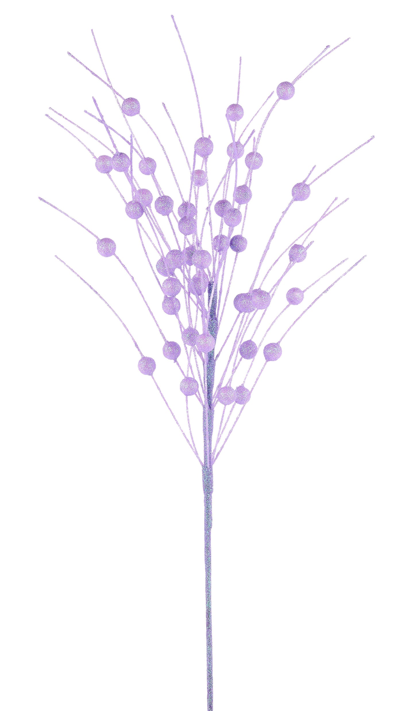 MN052713 | 27"L |  Iridescent Glitter/Ball Spray |  Lavender - A&B Wholesale Market Inc