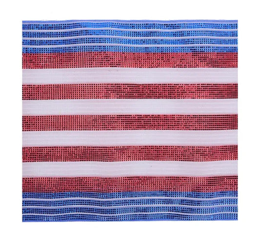 RF2683H3 |10.5"Sq | Fine Weave Jute/Met. Stripe Sheets