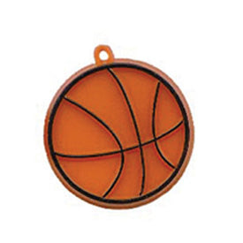 221050 | Basketball Flat Charm | Orange/Black | 2Pcs/Pkg