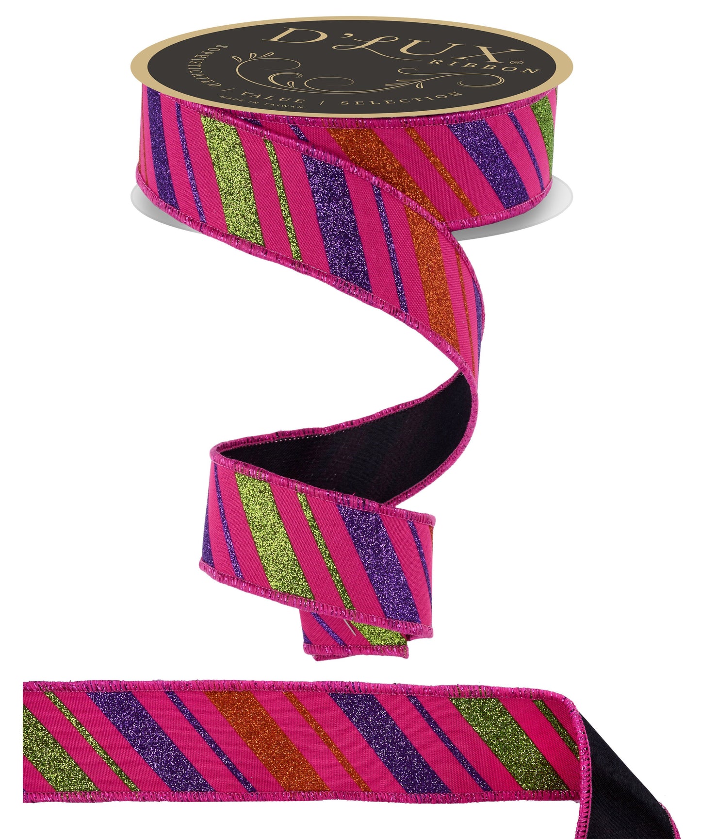 LX315711 | 1.5" | Multi Diagonal Stripe/Fused | 10yds