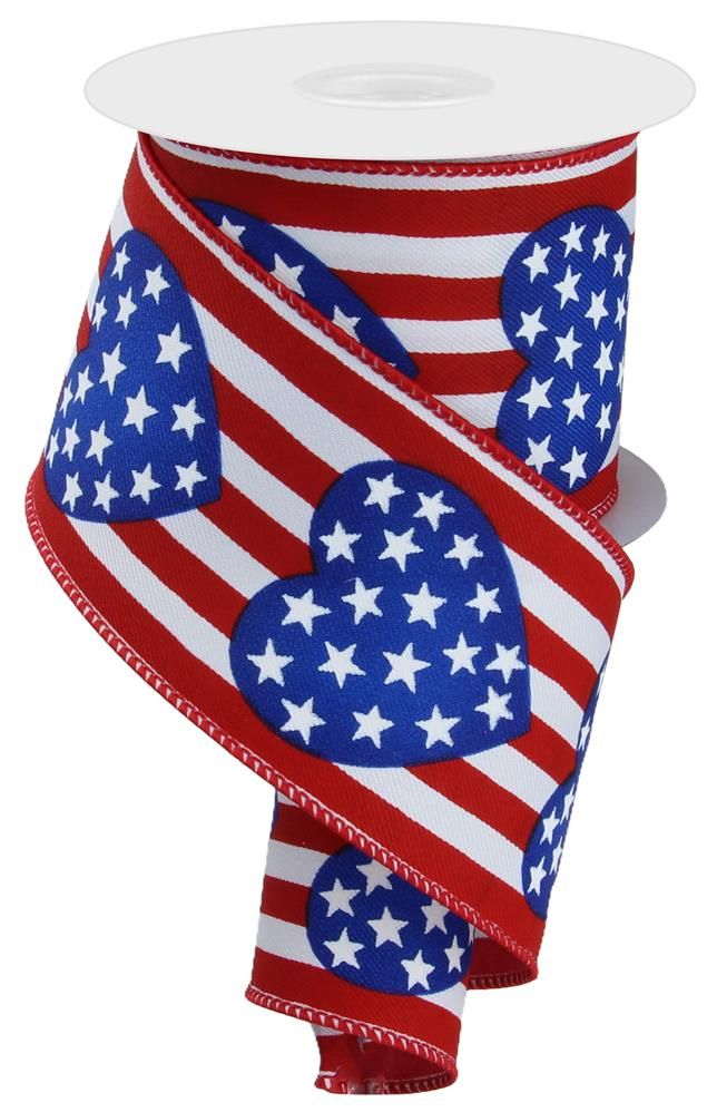 RGE126127 | 2.5"| Stars in Heart/Vertical Stripe | 10yds
