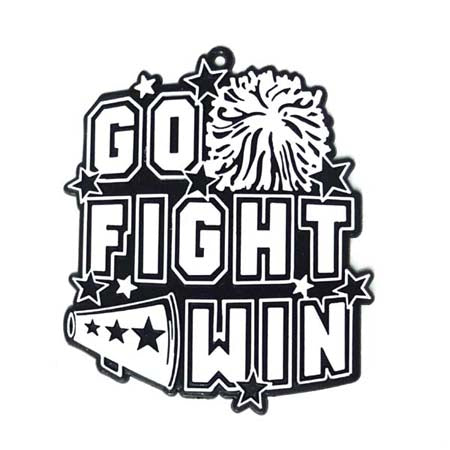 241680 | Glitter Foam "Go Fight Win" | Black/White | 3Pcs/Pkg