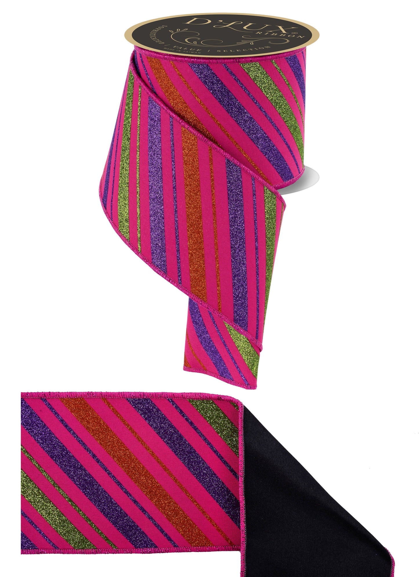 LX315911 | 4" | Multi Diagonal Stripe/Fused | 10yds