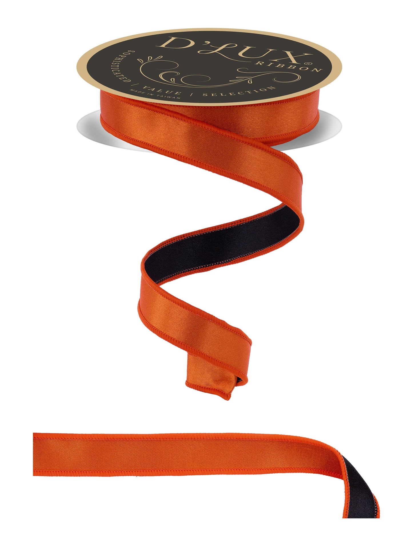 LX4000P2 |  7/8" |  Satin Fused |  Orange/Black |  10yds