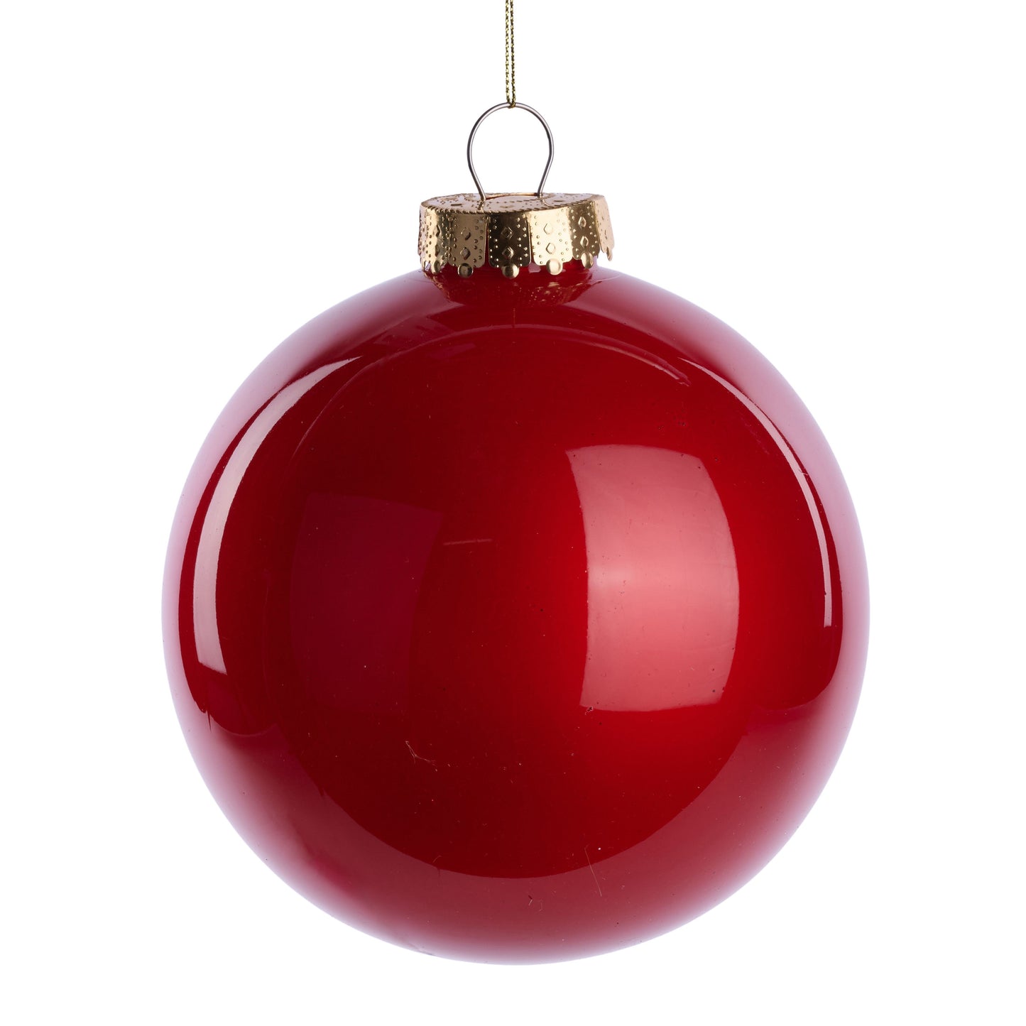 XH966324 | 150Mm | Lacquer/Glass Look Ornament | Red
