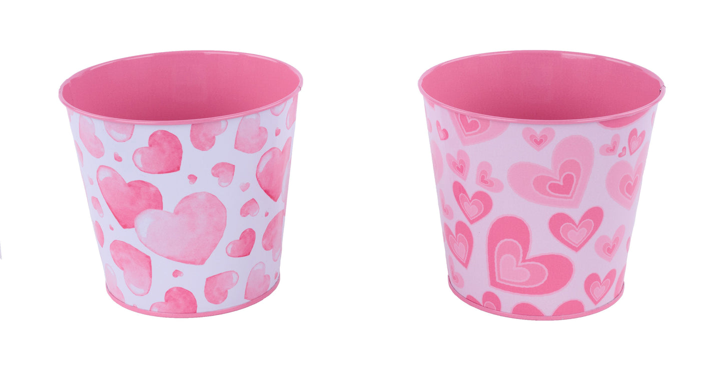 HV218722 | 5"Dia | Hearts Pot Cover | 2Asst.
