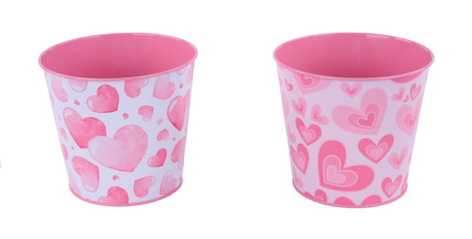 HV218722 | 5"Dia | Hearts Pot Cover | 2Asst.