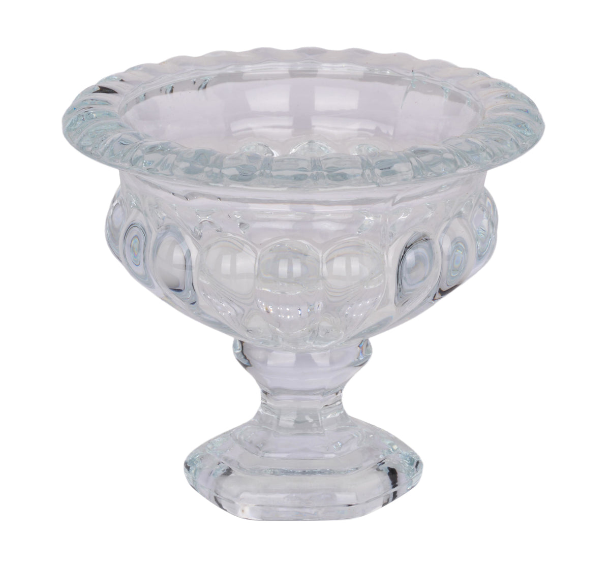 GM6053 | 5.25"Dia x 4.25"H | Fluted Glass Compote | Clear